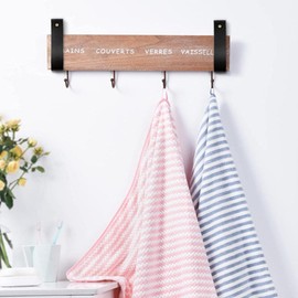 Angoily Leather Wall Hooks Pack of 4 Wall Mounted Hanging Straps Leather Curtain Rod Holder Scarf Towel Hanger Hanging Bracket Hook Boat Paddle Holder for Farmhouse Kitchen