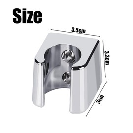 1 Piece Shower Head Bracket, Shower Head Shower Bracket, Drilled Shower Bracket, Shower Head Wall Mount. Shower Hose Holder, Shower Head Holder(Silver)