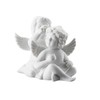 Angel Small White Matt Angel Couple with Flower Wreath
