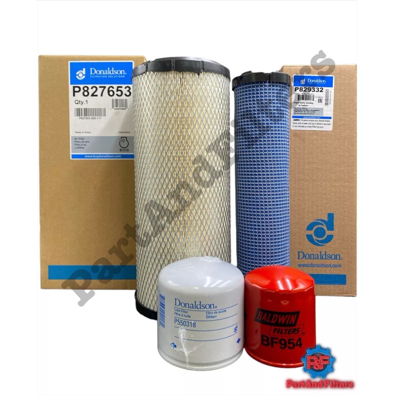 P&F Filter Kit for Kubota SSV65 SSV65C SSV75 SSV75C Loaders