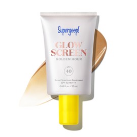 Supergoop! Glowscreen SPF 40, Golden Hour (Bronze Glow) - 0.68 fl oz - Glowy Primer + Broad Spectrum Sunscreen - Helps Filter Blue Light - Boosts Hydration + Hyaluronic Acid, Vitamin B5 & Niacinamide