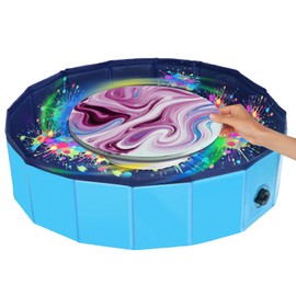 Protector de salpicaduras de pintura acrílica, herramientas de arte fluido para proyectos de manualidades y manualidades de pintura, evita derrames y desorden (31.4 x 8.3 pulgadas)