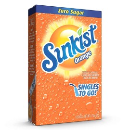 SINGLES TO GO! Sunkist Singles To Go Drink Mix Sugar Free Flavored Pack Of 3 With 18 Servings