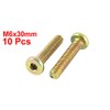 uxcell® M6 x 30mm Threaded Hex Socket Head Cap Screw