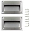 Inlet Handles, Stainless Steel, Rectangular, 128 x 83 mm, for