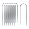 YANYUCB Ground Anchors,8 Pack Galvanised Threaded Steel Rebar Stakes,Trampoline Stakes,12