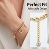 JTK Design Women Curb Chain Charm Bracelet Faith Love Lucky