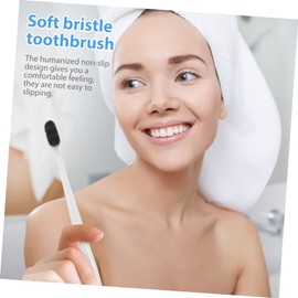 KOMBIUDA 4pcs Soft Bristle Toothbrushes for Adults and Boys and Girls Travel-friendly Design Fine Bristles for Deep Cleaning Wear-resistant for Sensitive Teeth and Gums