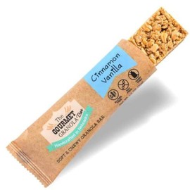 The Gourmet Granola | Cinnamon Vanilla Granola Bars | Soft & Chewy | Healthy On the Go Snack | Nutritious Snack | Made in Nebraska USA | 1.2 oz Bar | 12 Pack