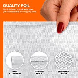 500 Count Pre-Cut Deli Aluminum Wraps – 9” Pop-Up for Restaurants, Disposable for Burritos, Hot Dogs, Sandwiches – Stock Your Home