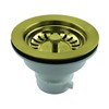 Westbrass Push-Pull Style Large Kitchen Sink Basket Strainer, Polished Brass,