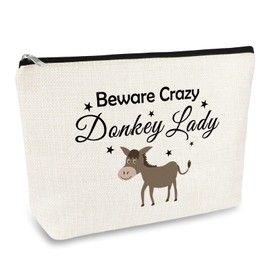 Donkey Gifts Cosmetic Bag Donkey Lover Gift Donkey Lady Makeup Bags Donkey Themed Gifts Animal Lover Gifts Christmas Birthday Gift for Donkey Lover Daughter Best Friend Sister Travel Toiletry Bag