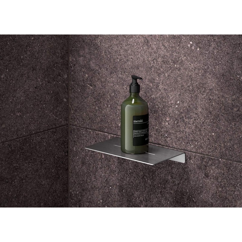 PHOS Design Shower Shelf 20 cm Wide Brushed Stainless Steel