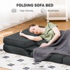 COMHOMA Folding Sofa Bed, Convertible Sleeper Chair with Pillows, Fold