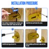 Sliding Door Lock, 90 Degree Door Hasp Latch Lock, Stainless