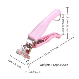 Upgraded Hot Plate Grabber with Silicone Handles Heat-Resistant Silicone Bowl Tongs for Hot Dishes - Non-Slip Stainless Steel Plate Lifter for Microwave/Oven (8-11 Inch, 8LBS) (Pink)