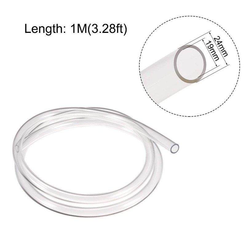 sourcing map PVC Hose 19 mm ID x 24 mm