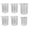 6 Pcs Small Measuring Cups, 50/100/150ml Transparent Measuring Jugs, Graduated