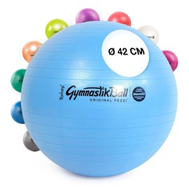 Pezzi Original Maxafe Exercise Ball / Diameter 42 cm - 53 cm - 65 cm - 75 cm / Maximum Load 400 kg / Robust Sitting Ball for Office, Fitness and Rehabilitation Therapy, blue