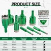 Porcelain Tile Diamond Drill Bits Set - 8 pcs(6/6/6/20/25/28/35/38mm) Dry