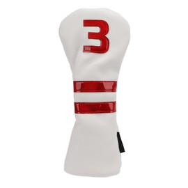 Golf Wooden Pole Cover Colorful Big Number Design Golf Wooden Pole Protective CoverWhite