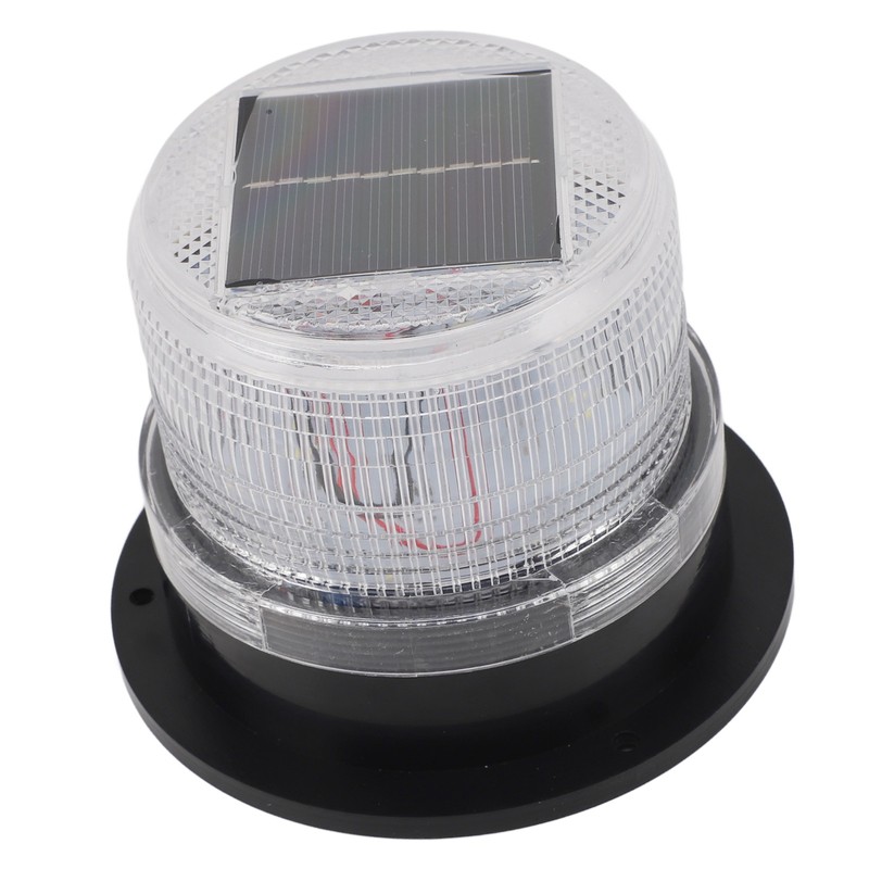 Solar Beacon Light Caution Light 8 LED Dusk to Dawn