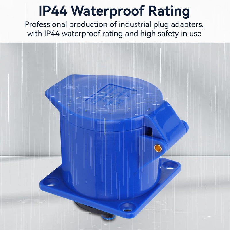 Surface-Mounted Socket, 3-Pin Industrial Socket, 32 A, 220-250 V Single-Phase