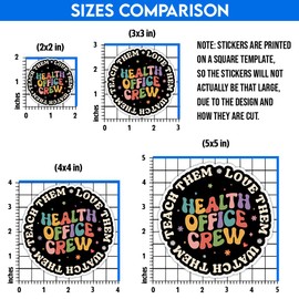 HOSALA Health Office Crew Sticker, School Nurse Sticker, Med Student Healthcare Medical Worker Gift, Med School Office Clinic Classroom Decoration Laptop Tablet Water Bottle Luggage Helmet Vehicles