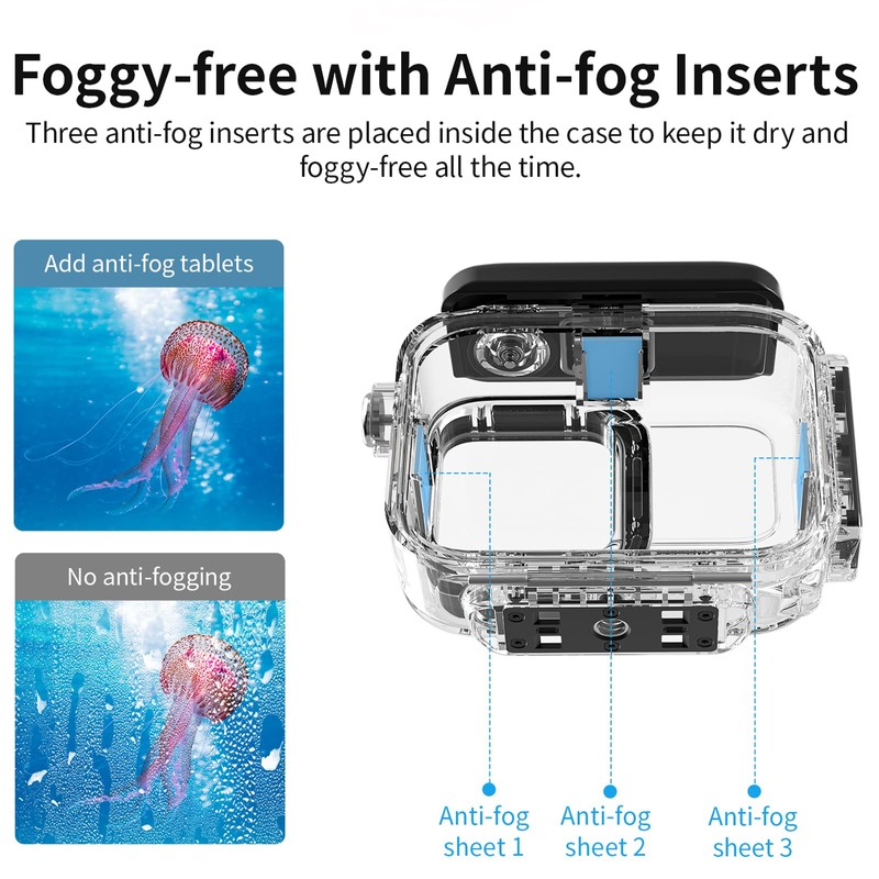 Buziba Waterproof Case Underwater Dive Case Protective Shell for Insta360