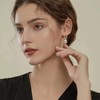 BAMIKI Pearl Hoop Earrings for Women, 14K Gold Plated 925