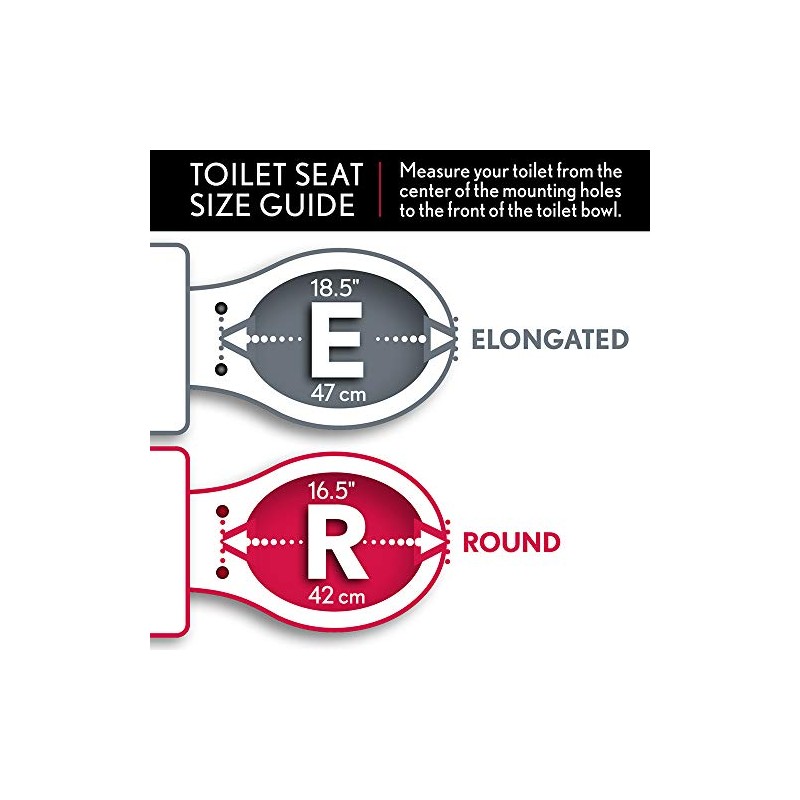 Mayfair 13EC 034 Soft Cushioned Toilet Seat, 1 Pack Round,
