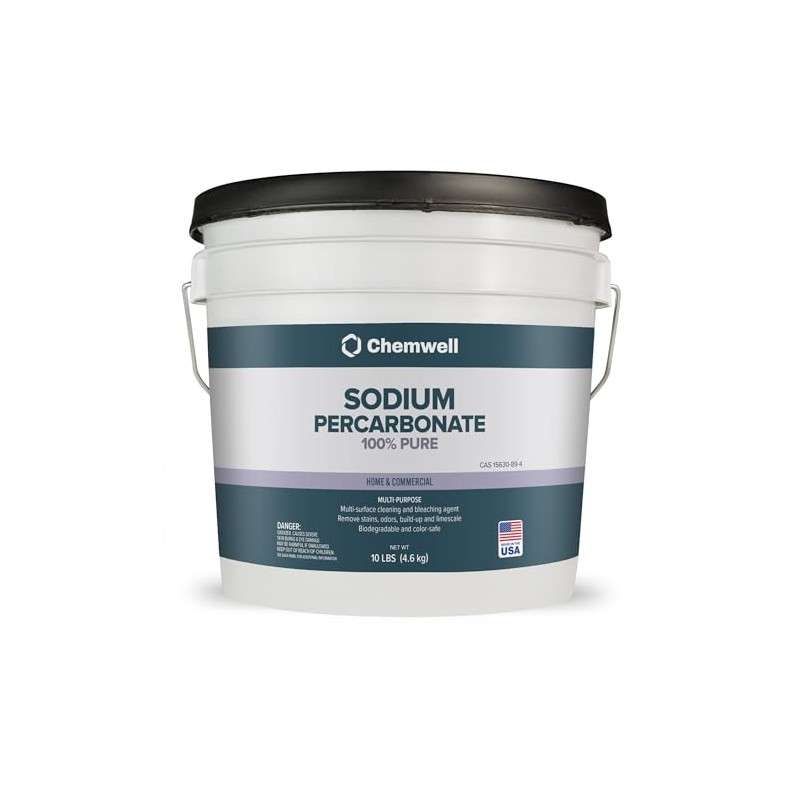 Chemwell Sodium Percarbonate (10 lbs) - 99.9% Pure Oxygen Bleach