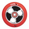 Chilli Pro Parabol 100mm Scooter Wheel w/Bearings - Red/Silver