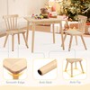 Curipeer Windsor Kids Table and 2 Chair Set, Rubberwood Toddler