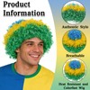 JoneTing 2026 Green Yellow and Blue Wig for Men Short