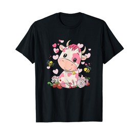 Strawberry Cow, Cute Cow, Pink Cow Pet v2 T-Shirt