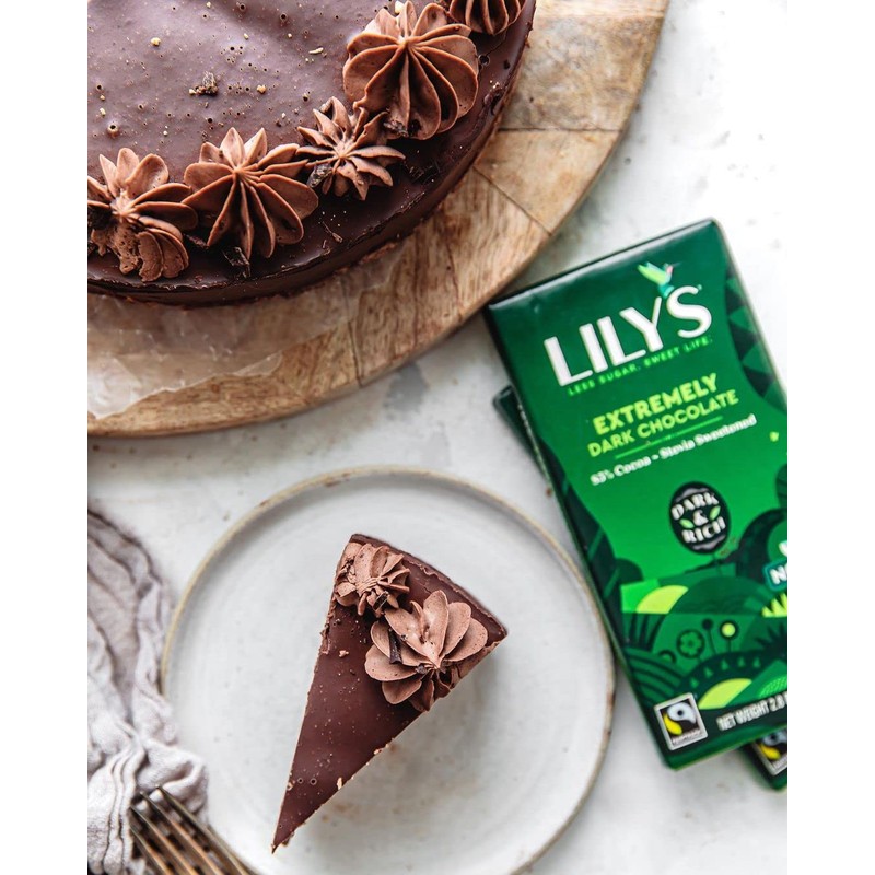 Extremely Dark chocolate Bar by Lily's | Stevia Sweetened, No