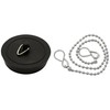 fiXte Replacement Sink Plug Shower Bath Black 45mm (1 3/4")