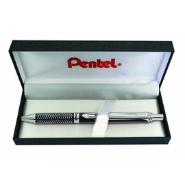 Pentel EnerGel Liquid-Gel Sterling BL407ABOX Rollerball Pen with Matte Black Casing Stroke Width 0.35 mm Ball Diameter 0.7 mm Black