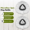 4 Rotating mop Replacement Heads, mop Refills Compatible with for