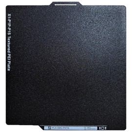 BambooSegD Textured Pei Build Plate with Qr Code for Bambu-Lab P1s P1p X1c X1e A1 3D Printers,Flexible Pla Abs Plate Upgrades Accessories 257x257mm Sheet Black PEI