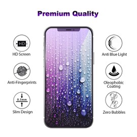 Zuslab Protector de pantalla de vidrio templado antiluz azul compatible con PTC CHP 13 5.4 pulgadas 2021 【2 unidades】【Con marco de instalación】, cubierta antiarañazos, 9H HD transparente protector de ojos