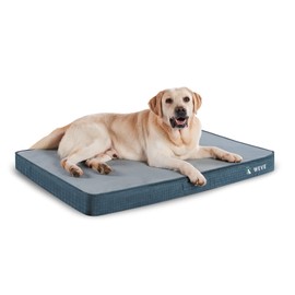 Orthopedic Dog Bed with Removable Washable Cover, Gel Memory Foam and Sponge 2-Layer, Pet Beds with Waterproof Lining and Anti-Slip Bottom for Large Dogs, Sizes Jumbo