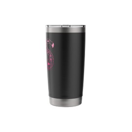 Floral Pink Flamingo Minimalist Illustration Summer Flowers Stainless Steel Insulated Tumbler