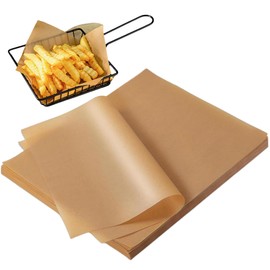 Cooking Sheet, Eco-Friendly, Unbleached, 100 Sheets, Made of Natural Materials, Unbleached Kraft Paper, Oven, Baking, Cooking, Grilling, Frying, Steaming, Oil-Resistant, Heat Resistant, Peel Resistant