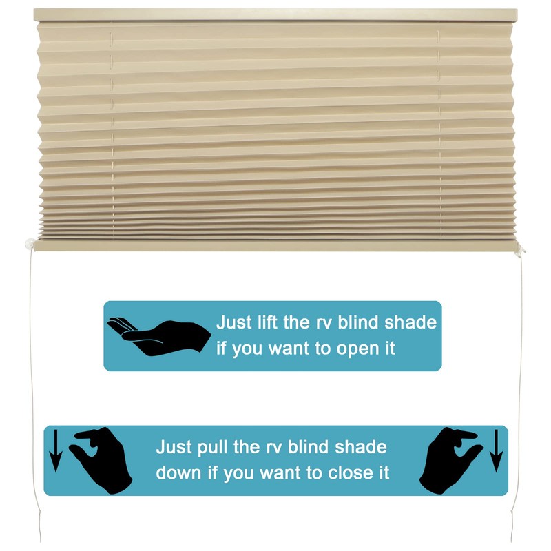 RV Blinds Pleated Shades,Camper Window Blinds,RV Window Shade for Camper