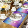 Starry Tie-dye Cotton Linen Placemats Set of 4, 12x18 Table