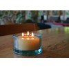 Bluecorn Beeswax 100% Recycled Spanish Glass Aromatherapy Beeswax Candle -