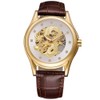 FORSINING Men Hollow Mechanical Waterproof Watch Wristwatch (White Dial Gold