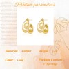 GAUEIOUR Chunky Gold Earrings for Women Hypoallergenic Open Huggie Teardrop